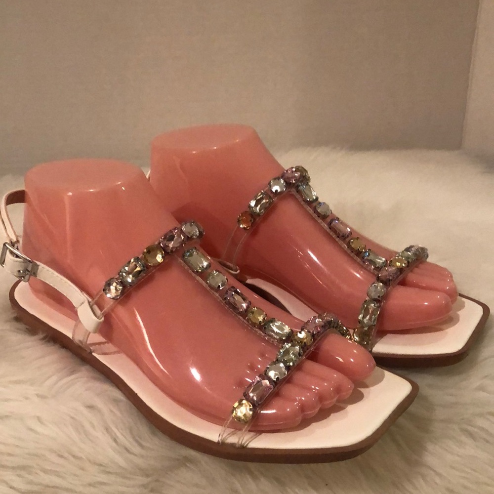 BCBGeneration Gemstone Embellished Strappy Sandals